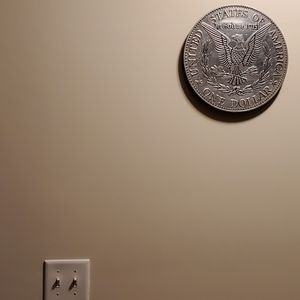 Vintage Morgan Silver Dollar hot plate/wall art